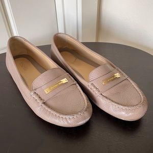 MICHAEL Michael Kors Patent Leather Loafers in Nude/Beige Size 8